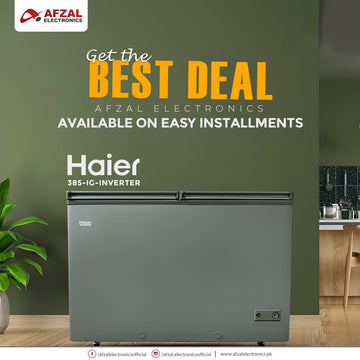 Keep It Fresh with Haier 385-IG Inverter Deep Freezer – Only at Afzal Electronics!