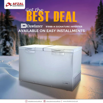 ❄️ Keep It Cool with the Dawlance 91998-H Signature Inverter Deep Freezer – Now Available on Easy Installments at Afzal Electronics! ❄️