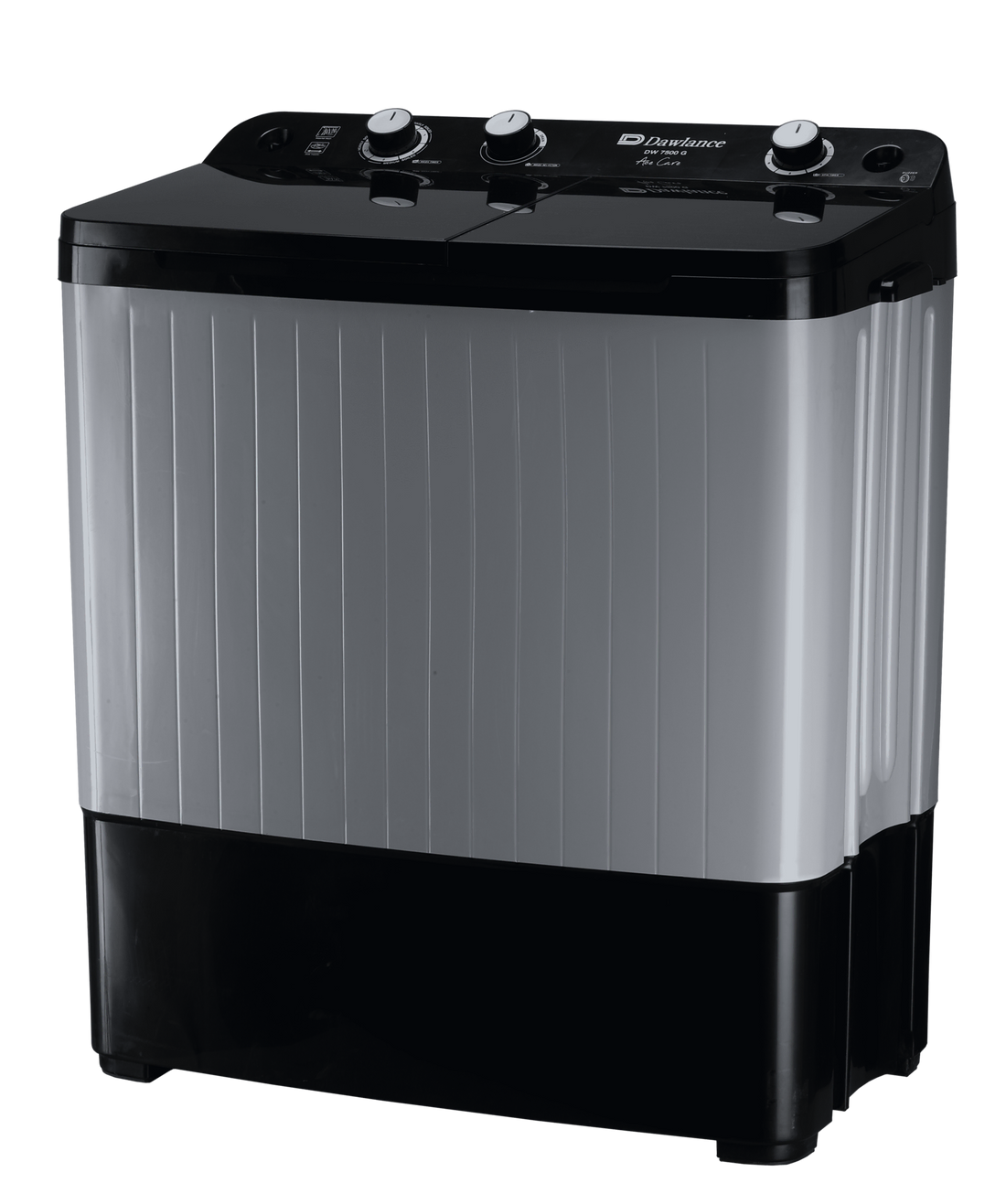 Dawlance DW-7500 TWIN TUB GLASS LID BLACK/GREY Twin Tub Washing Machine